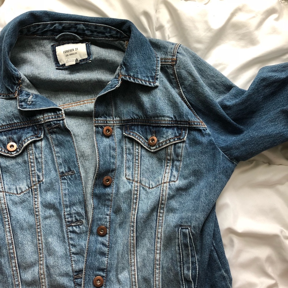 F21 Denim Jacket (YL, fits women’s small)